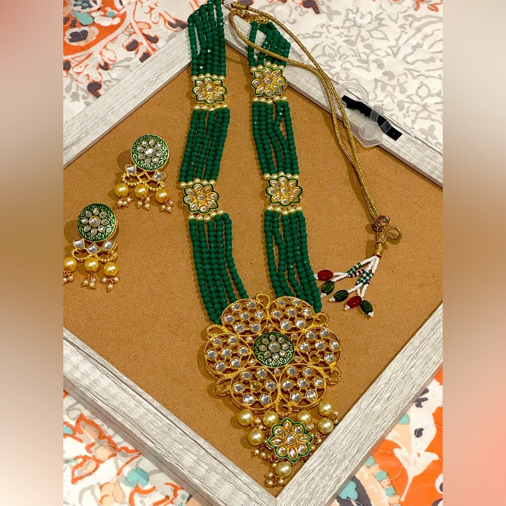 New jndian long sita necklace set
